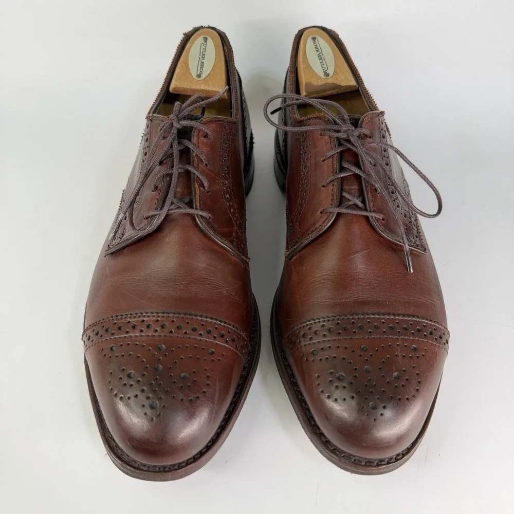 Allen Edmonds 6th Avenue Dress Shoes 10.5 D Chili Ox Blood Cap Toe Brogue 2026